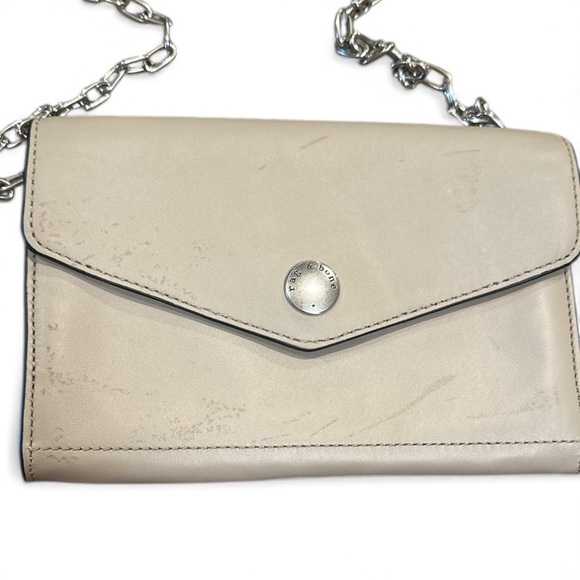 Rag & Bone Atlas Convertible Crossbody Leather Light Khaki Orange Interior - Picture 3 of 13